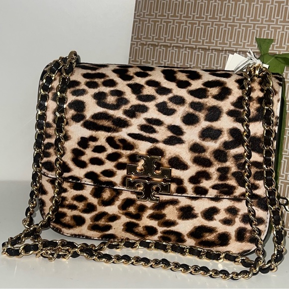 NWT Tory Burch Britten Leopard Print Crossbody Bag - Picture 6 of 15
